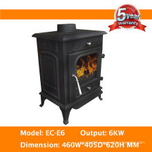 Contempory Room Heater 6kw Cast Iron Solid Fuel Stove